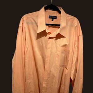 A peach/orange Daniel Ellissa long-sleeve button-down men’s shirt,